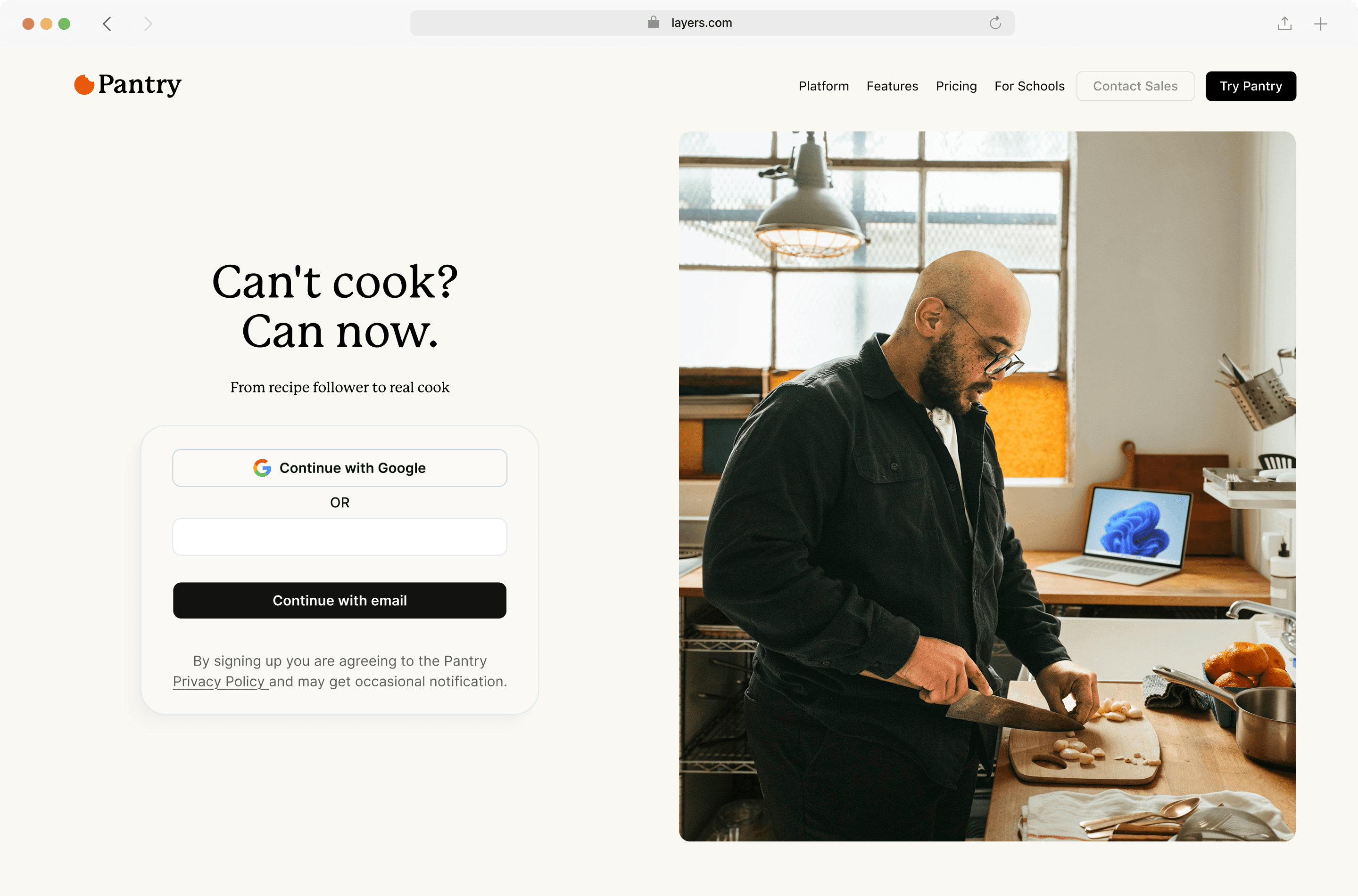 Pantry product interface